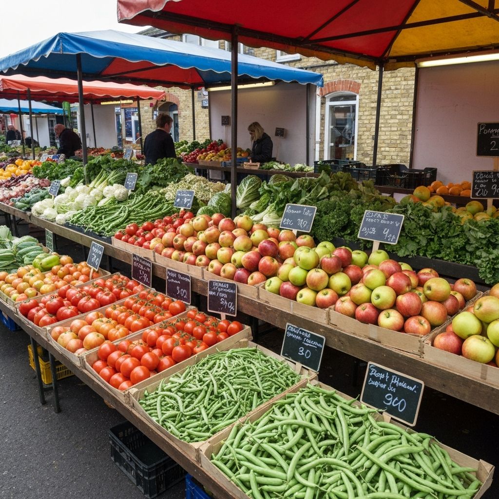 British farmers market produce
